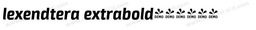 lexendtera extrabold字体转换